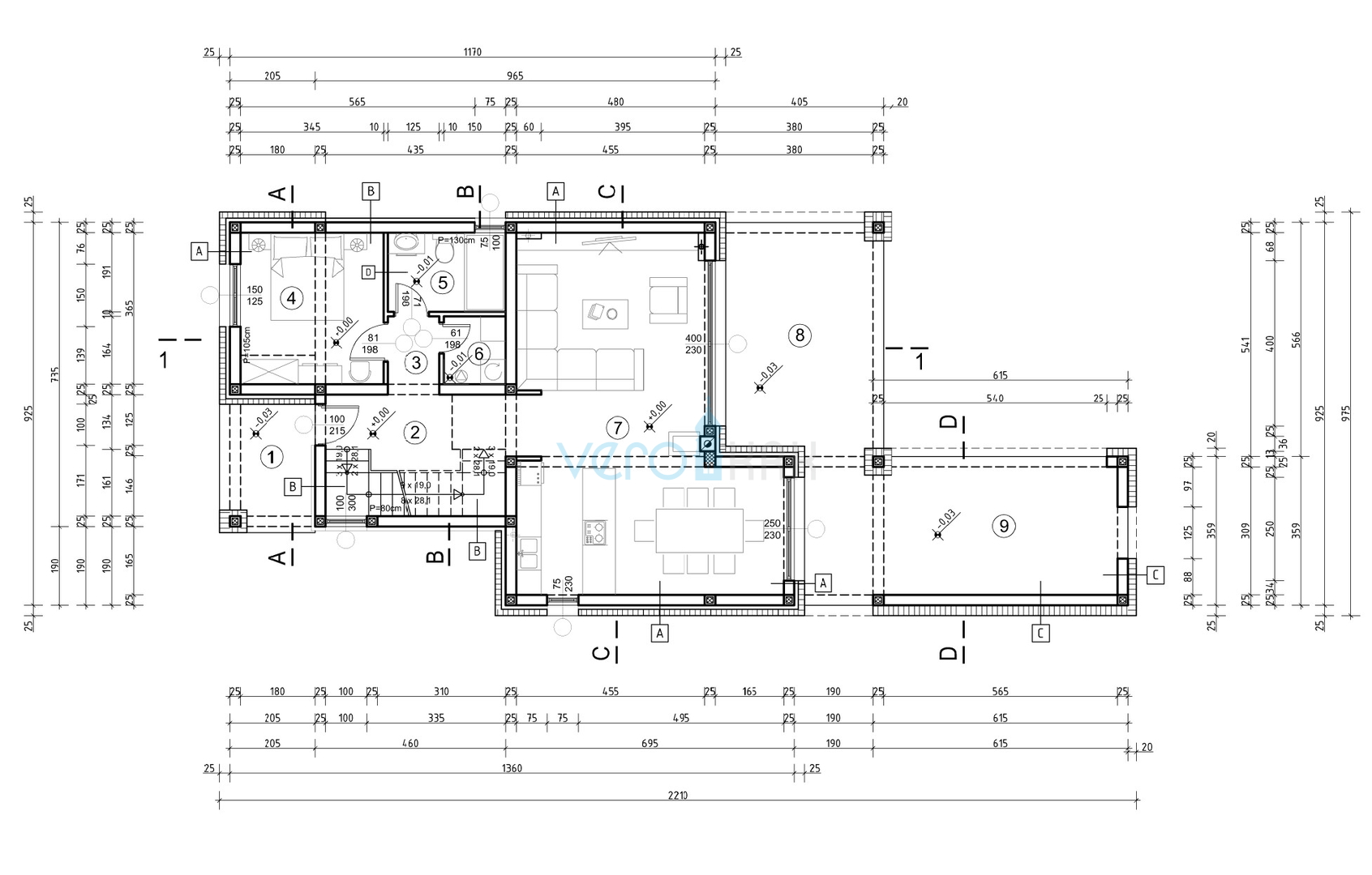 Krk grad, građevinsko zemljište 806m2,  panoramski pogled, projektna dokumentacija, odlična lokacija, prodaja